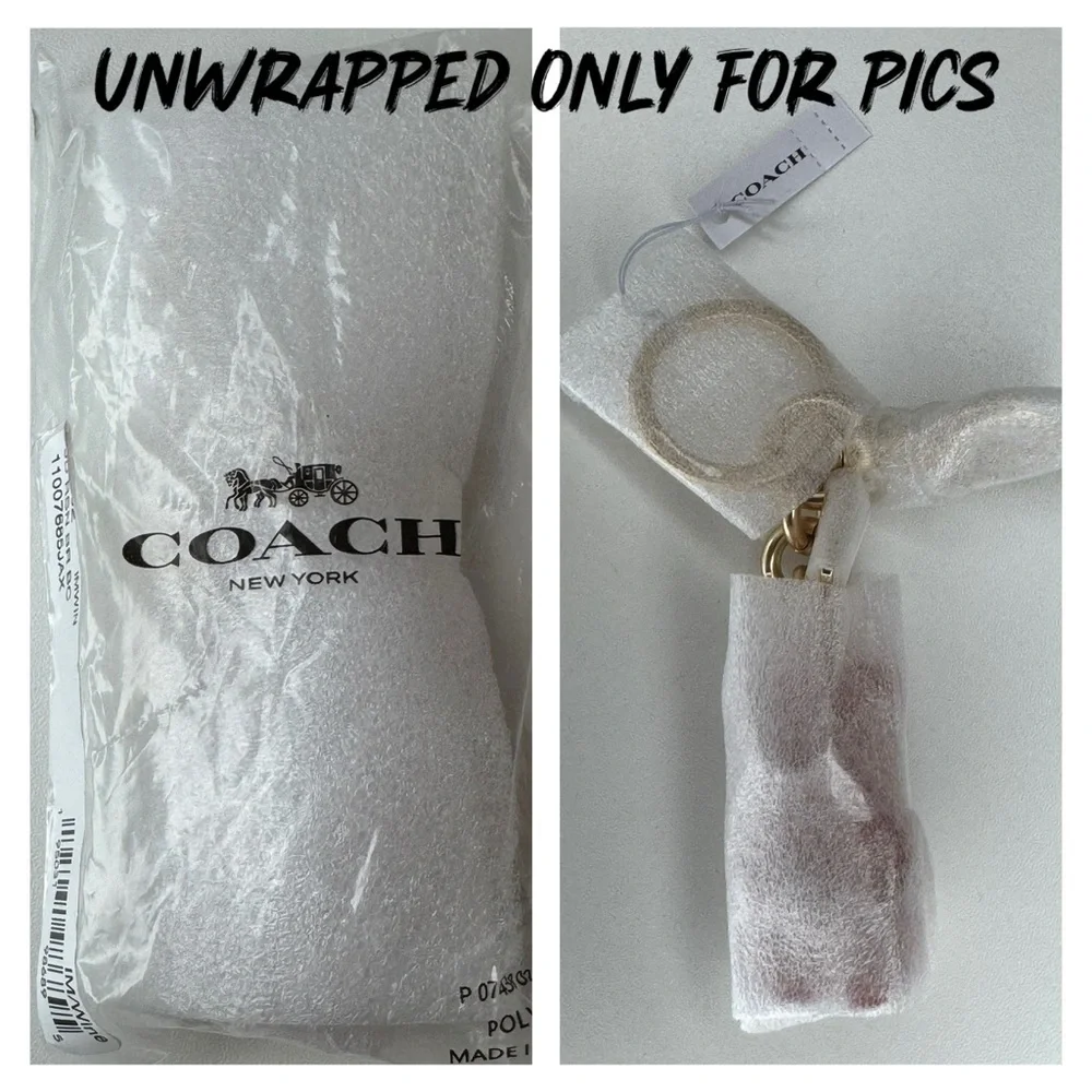 Coach Resin Gummy Bear Bag Charm Gold/Wine CK062 Keychain - Picture 6 of 16